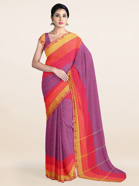 

Pothys Purple & Red Woven Design Zari Art Silk Saree