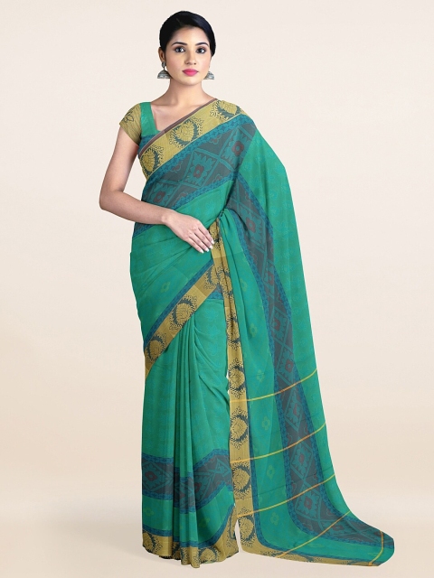 

Pothys Green & Blue Woven Design Zari Art Silk Saree
