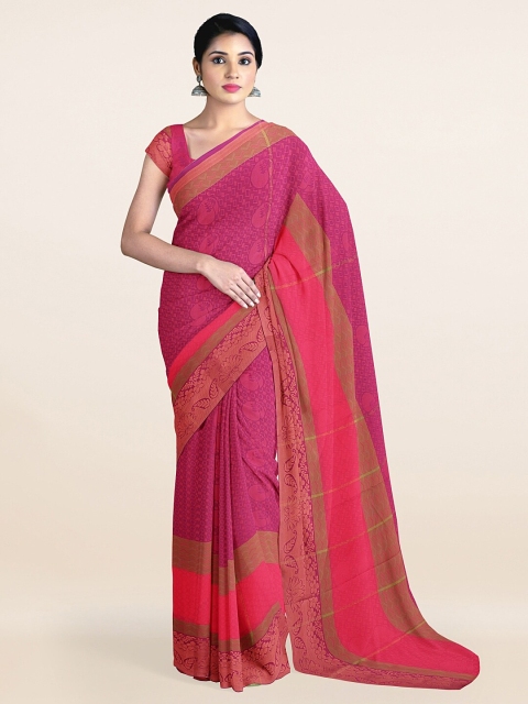 

Pothys Pink & Grey Woven Design Zari Art Silk Saree