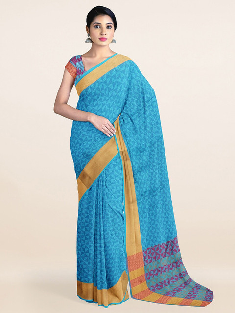 

Pothys Blue & Purple Woven Design Zari Saree