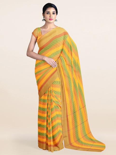 

Pothys Green & Yellow Woven Design Art Silk Saree