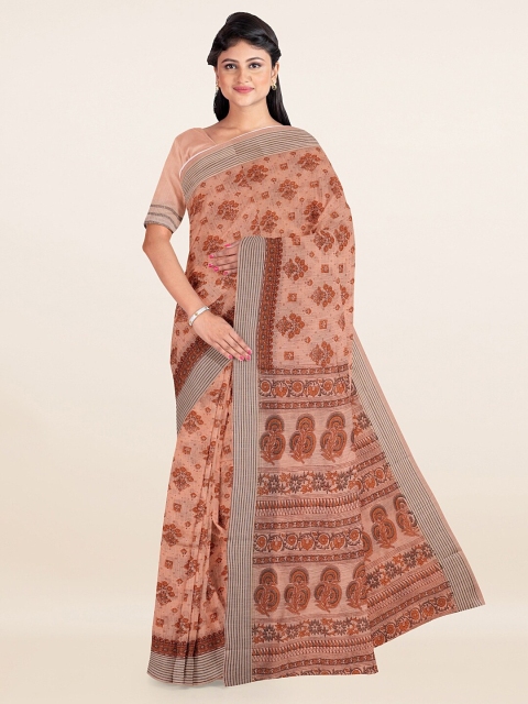 

Pothys Mauve & Orange Ethnic Motifs Saree