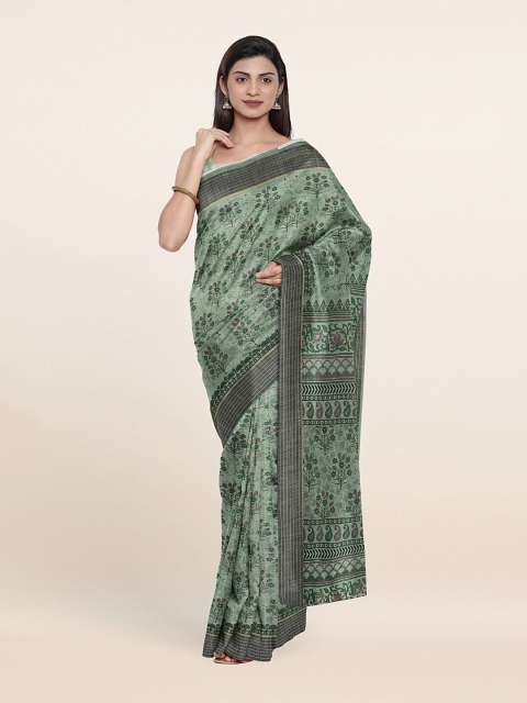 

Pothys Green Floral Printed Saree