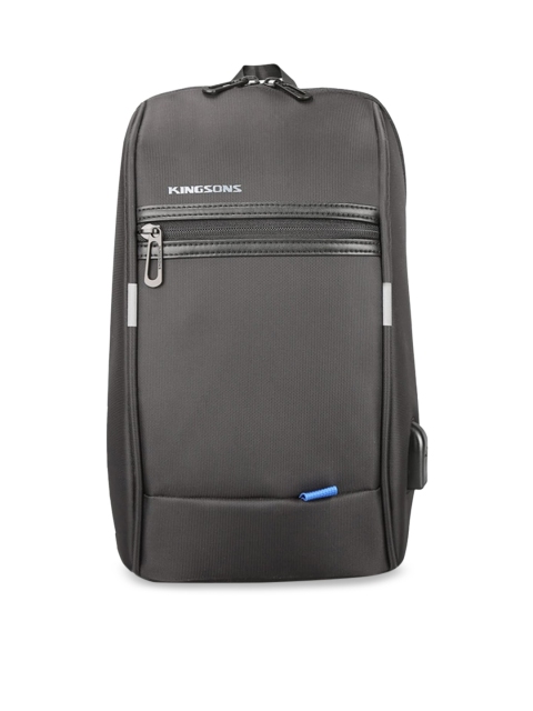 

THE CLOWNFISH Black Structured Shoulder Sling Bag