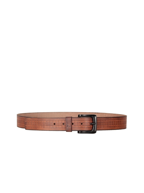 

THE CLOWNFISH Men Brown Textured Belt