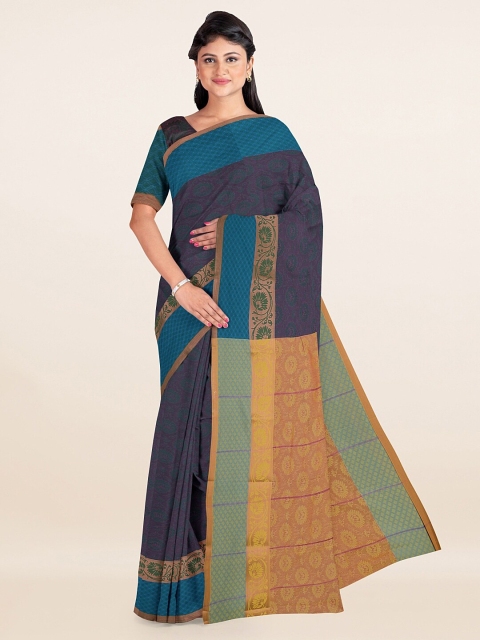 

Pothys Purple & Green Woven Design Zari Art Silk Saree