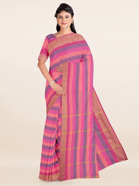 

Pothys Pink & Grey Woven Design Zari Art Silk Saree