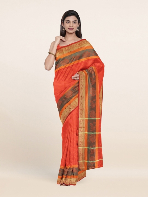 

Pothys Orange Woven Design Saree