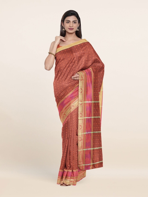 

Pothys Rust Ethnic Motifs Zari Art Silk Saree