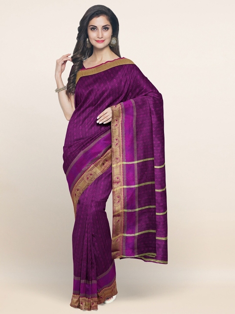 

Pothys Women Violet Art Silk Saree