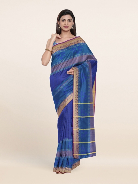 

Pothys Blue & Purple Woven Design Zari Art Silk Saree