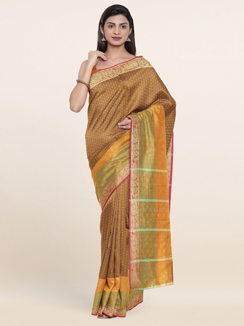 

Pothys Woman Brown & Orange Woven Design Zari Art Silk Saree