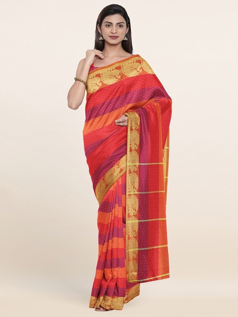 

Pothys Multicoloured Ethnic Motifs Zari Art Silk Saree, Multi