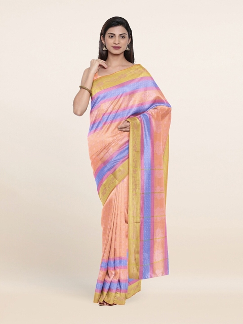 

Pothys Women Peach Printed Art Silk Saree