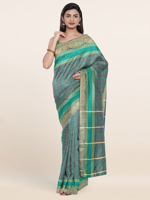

Pothys Green & Red Printed Zari Art Silk Saree