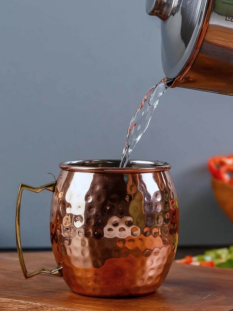 

The Indus Valley Copper-Coloured Hammered Finish Pure Copper Mug 500ml