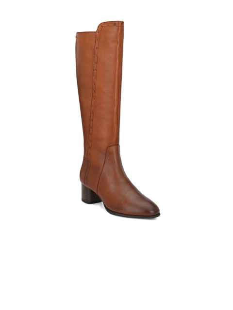 

Delize Tan Party High-Top Block Heeled Boots