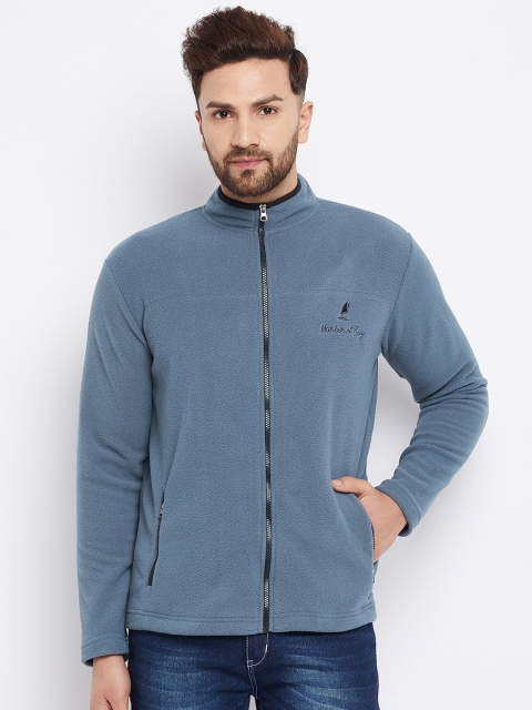 

HARBORNBAY Men Blue Solid Winter Sweatshirt