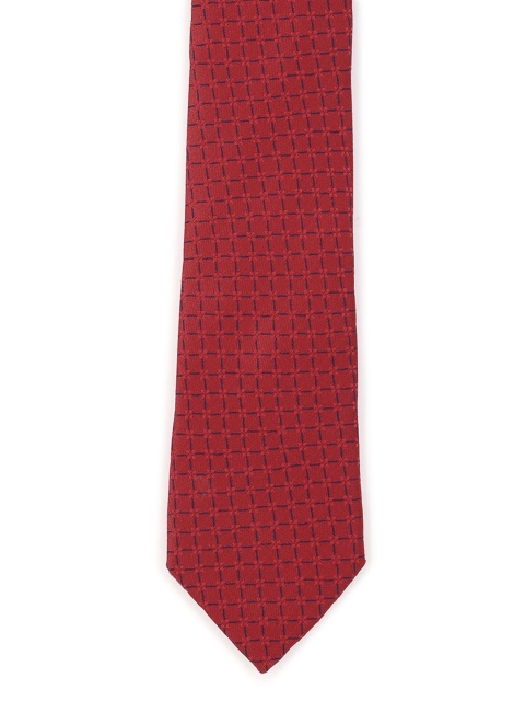 

Van Heusen Men Red & Blue Checked Ascot Tie