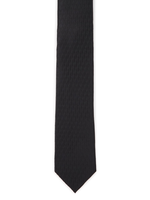 

Van Heusen Men Black Woven Design Skinny Tie