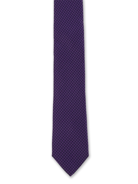 

Van Heusen Men Purple & Black Checked Broad Tie