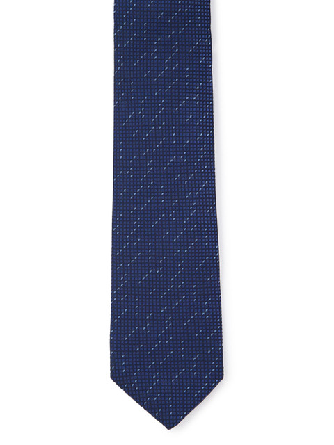 

Van Heusen Men Navy Blue & White Printed Skinny Tie