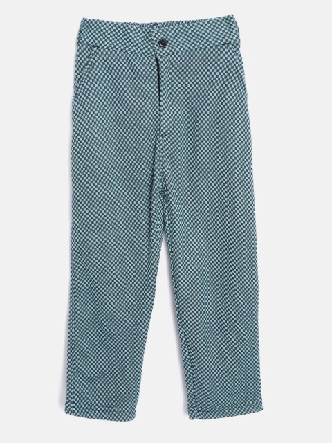 

GOJI Unisex Kids Blue Checked Trousers