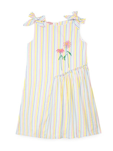 

UNDER FOURTEEN ONLY Multicoloured Striped A-Line Dress, Multi