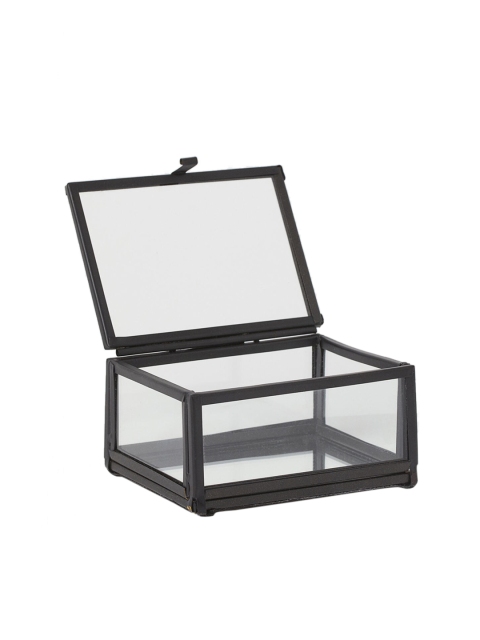

H&M Black Small clear glass box