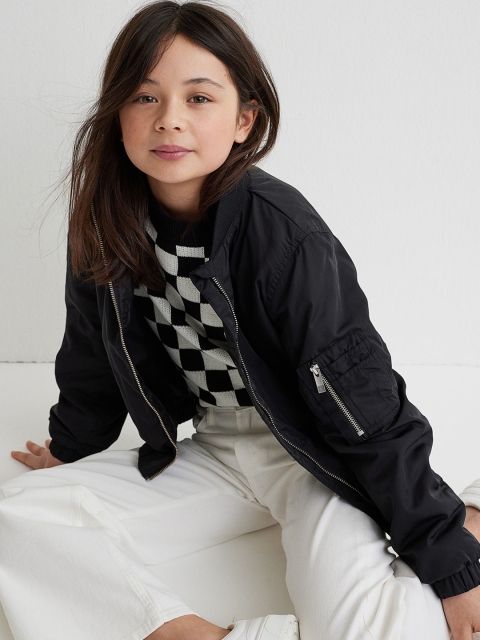 

H&M Woman Black Bomber jacket