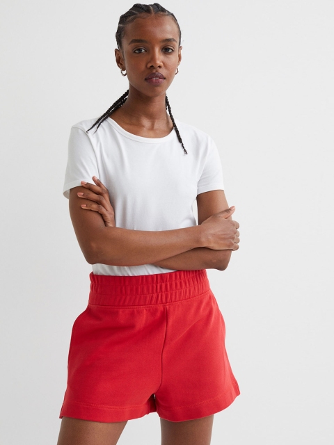 

H&M Women Red Sweatshorts