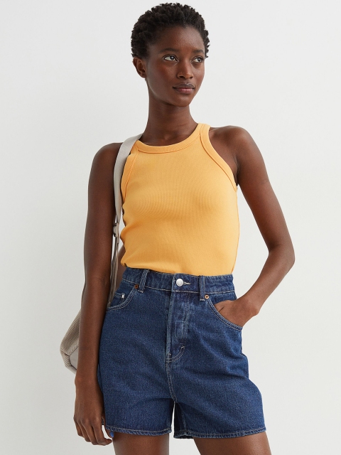 

H&M Woman Blue Denim Bermuda shorts