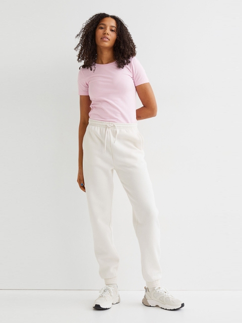 

H&M Women Pink Short-Sleeved Jersey Top