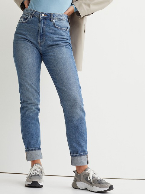 

H&M Women Blue Skinny High Ankle Jeans
