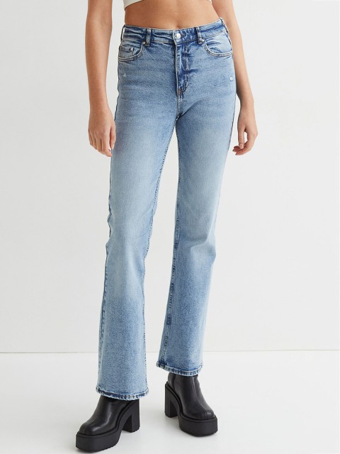 

H&M Women Blue Bootcut High Waist Jeans