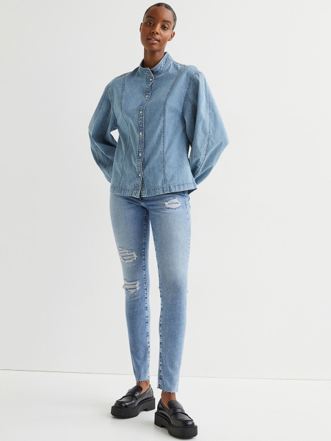 

H&M Women Blue Skinny Fit Shaping High Jeans