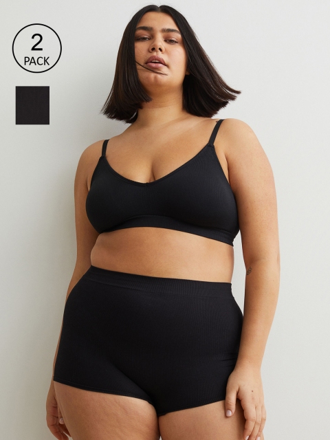 

H&M+ Black 2-Pack Shortie Briefs