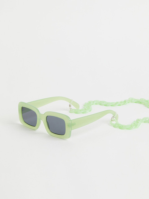 

H&M Women Green Sunglasses and Chain