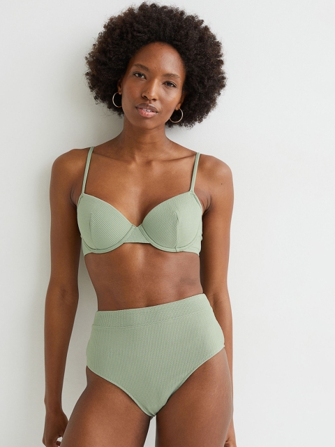 

H&M Women Sage Green Brazilian Bikini Bottoms