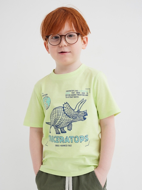 

H&M Boys Lime Green Printed T-shirt