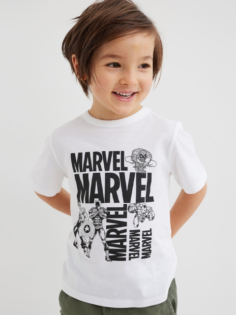 

H&M Boys White Printed T-shirt