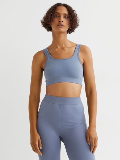 

H&M Blue Seamless Light Support Sports Bra