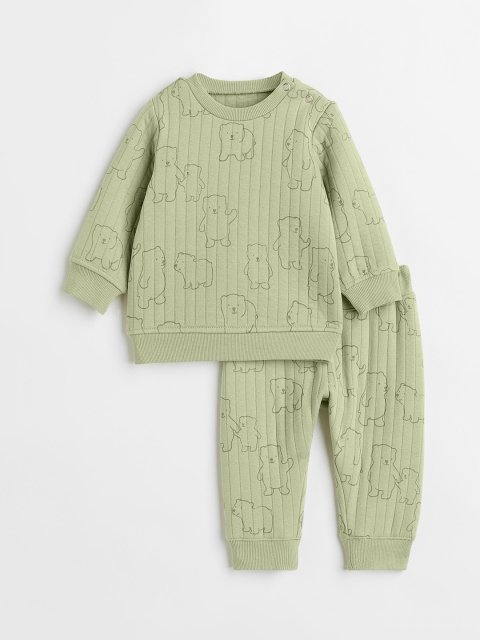 

H&M Boys Green 2-piece quilted set