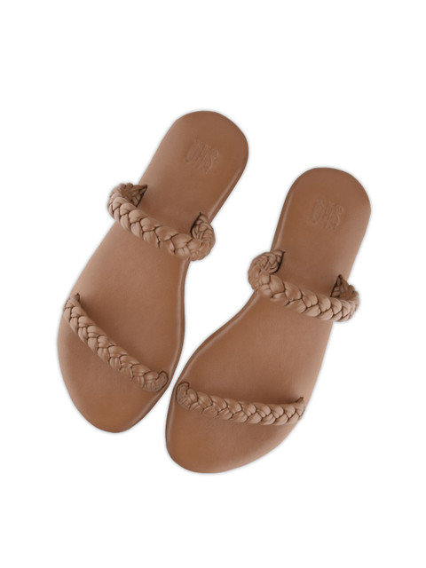 

SKO Women Brown Open Toe Flats