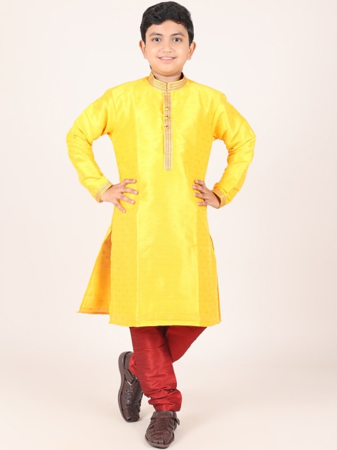 

Pothys Boys Yellow Sherwani Set