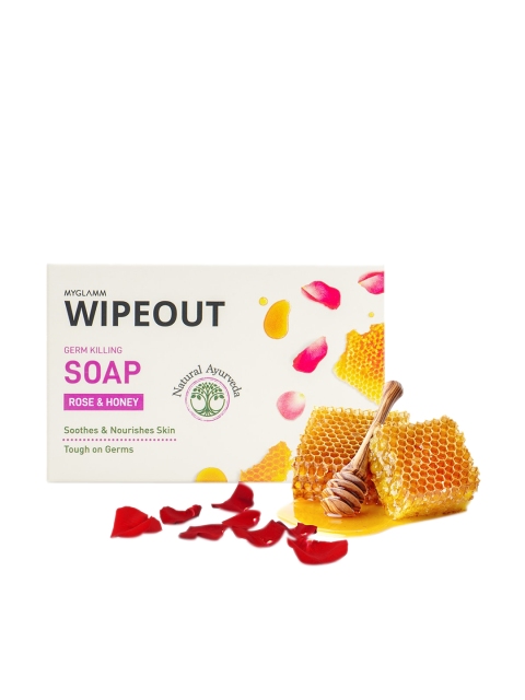 

MyGlamm Wipeout Germ Killing Soap-Rose & Honey - 75 g, Off white