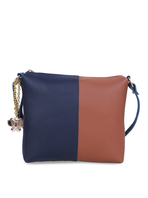 

Butterflies Blue Colourblocked Shopper Sling Bag