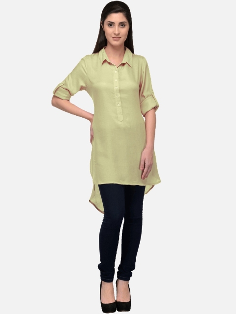 

KALINI Women Green Solid Cotton Pathani Kurta