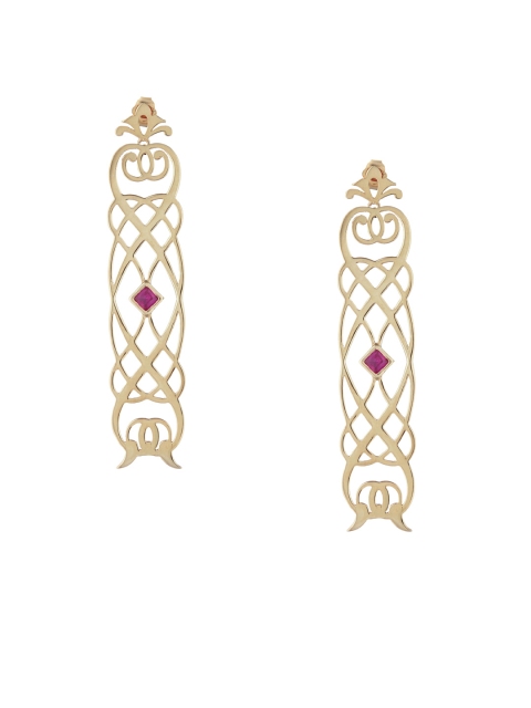 

ahilya Gold-Plated Sterling Silver Handcrafted Drop Earrings
