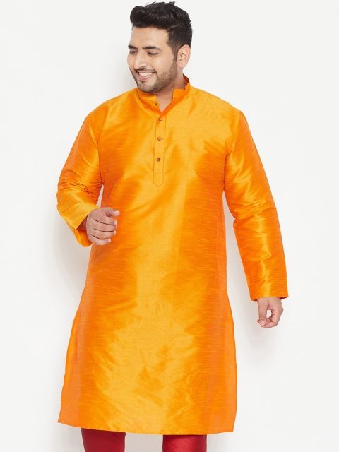 

VASTRAMAY PLUS Men Orange Kurta